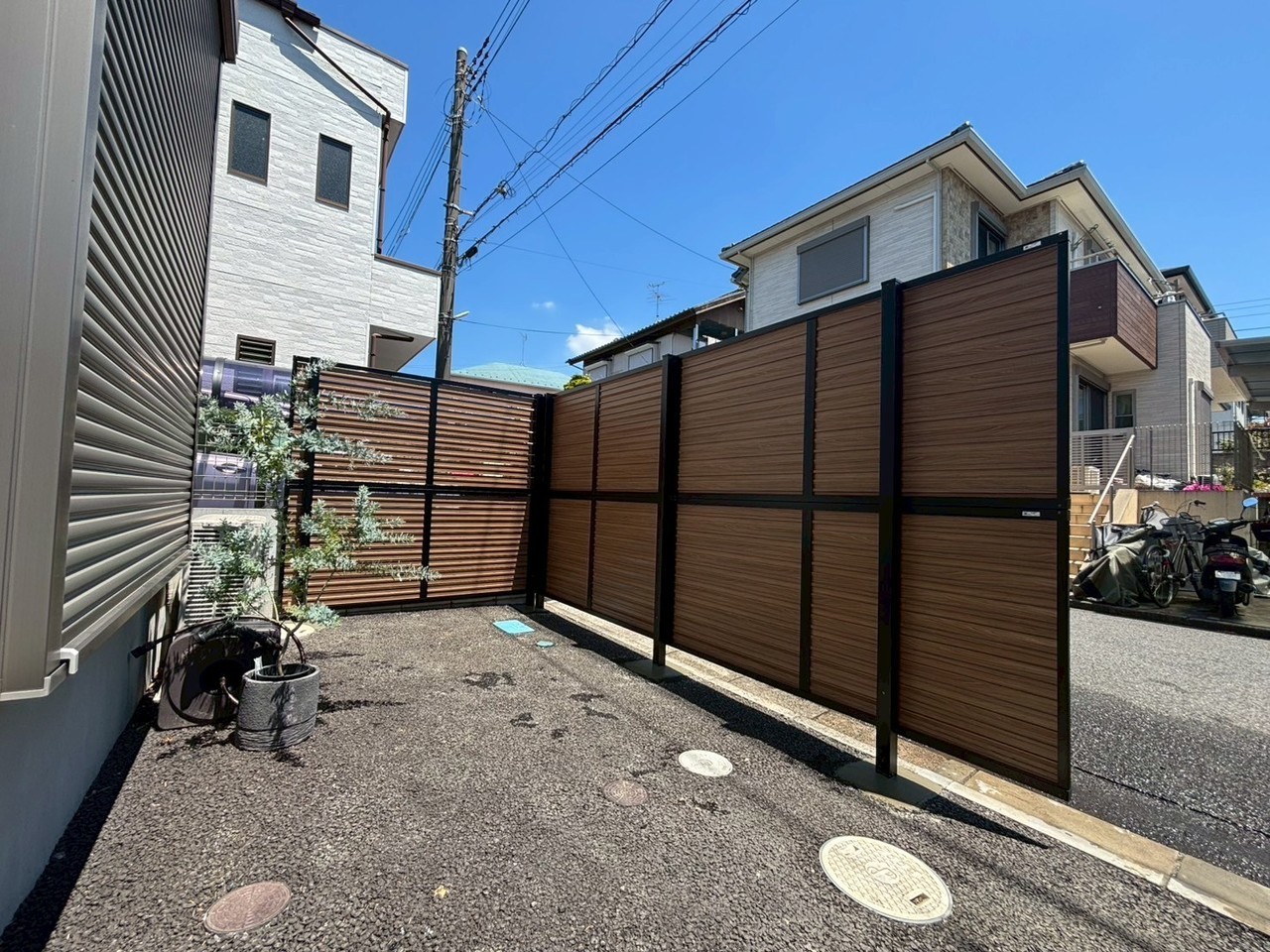 駐車場の目隠し　リフォームのアフターの写真